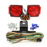 LED Submersible Square Light Kit Trailer 80 Inches- Boat Marine & 8 Amber Side Marker