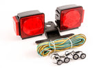 LED Submersible Square Light Kit Trailer 80 Inches- Boat Marine & 4 Clear Side Marker