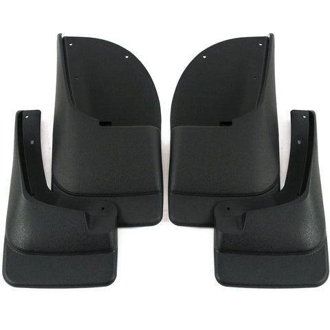 Molded Mud Flaps Fits 1999-2010 Ford F250 & More Mud Guards Splash Front Rear 4pc Set (Without Fender Flares)