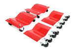 4 - Red 12 Inches Tire Skates Wheel Car Dolly Ball Bearings Skate Makes Moving a Car Easy Furniture Movers (2 sets of 2)
