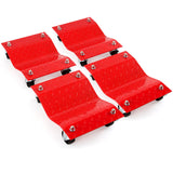 4 - Red 12 Inches Tire Skates Wheel Car Dolly Ball Bearings Skate Makes Moving a Car Easy Furniture Movers (2 sets of 2)