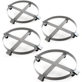 4 Drum Dollies 1000 Pound - 55 Gallon Swivel Casters Wheel Steel Frame Non Tipping Hand Truck Capacity Dolly
