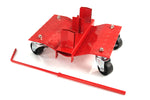 4 - Red with Storage Rack 12 " Tire Skates Wheel Car Dolly Ball Bearings Skate Moving a Car Easy Furniture Movers