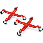 2) 5 Gallon Drum Bucket Dolly Dollies Steel Frame Easy Push Roll Swivel Casters